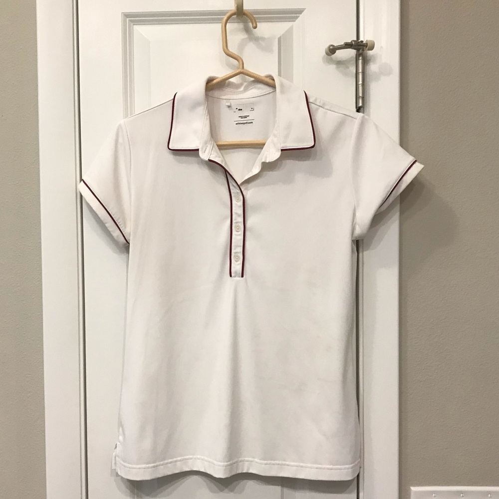 Adidas white polo shirt